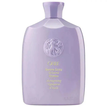Oribe Serene Scalp Oil Control Shampoo bottle designed to manage oily scalps and promote clean, refreshed hair.