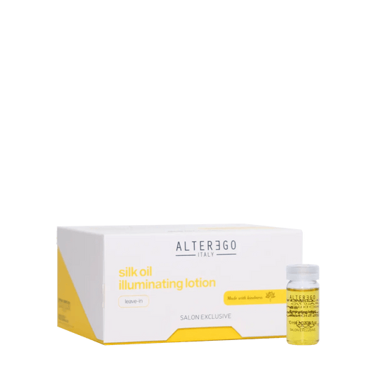 Silk Oil Illuminating Lotion by Alterego Italy, a leave-in treatment for shiny, nourished hair.