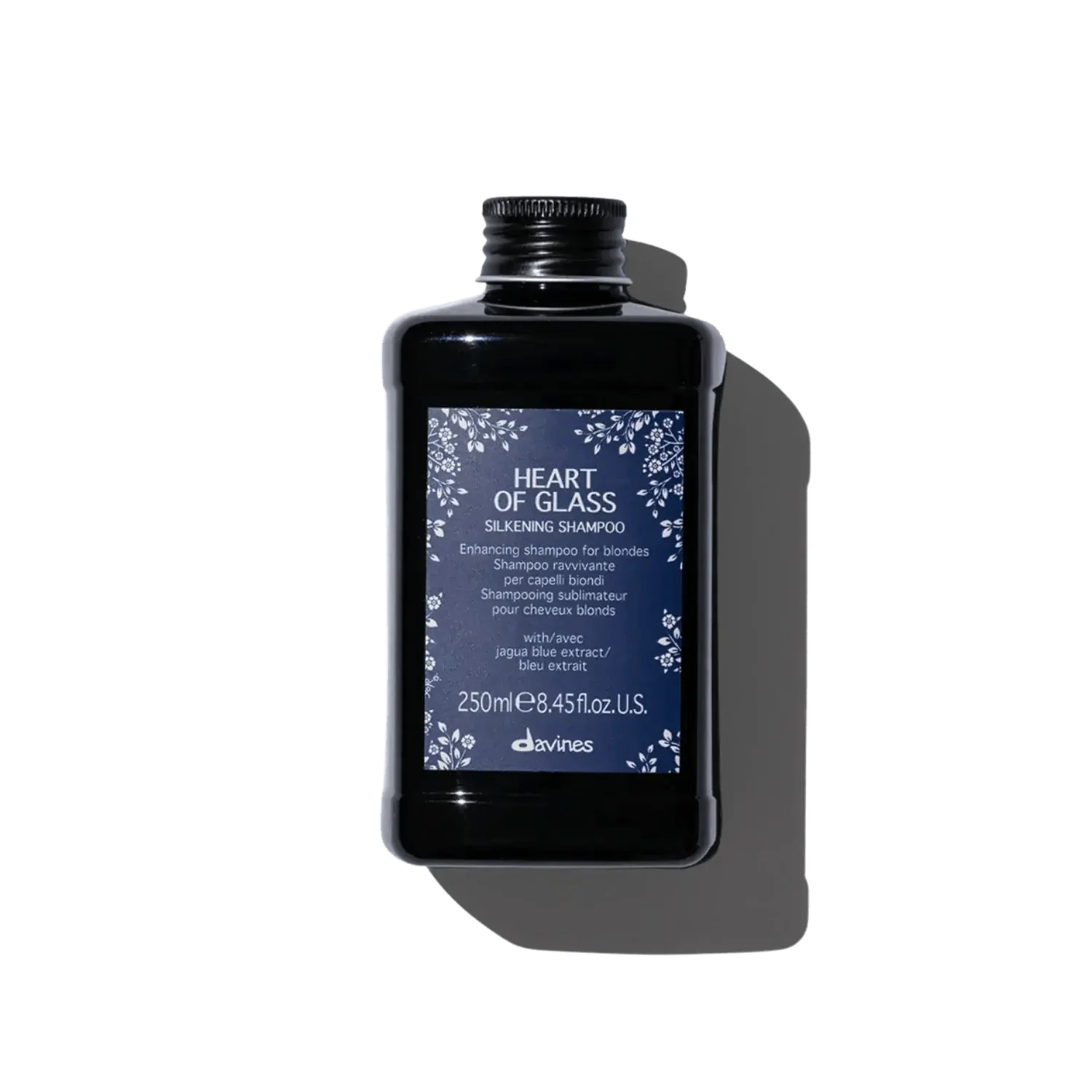 Heart of Glass Silkening Shampoo 250ml for enhancing and nourishing natural or cosmetic blonde hair.