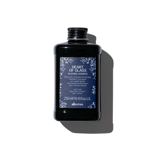 Heart of Glass Silkening Shampoo 250ml for enhancing and nourishing natural or cosmetic blonde hair.