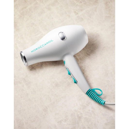 Moroccanoil hair dryer featuring a sleek design and innovative technology for efficient styling.