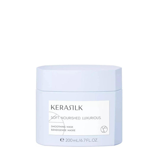 Kerasilk Smoothing Mask 200ml for soft, nourished, and luxurious hair, ideal for managing frizz and unruly textures.