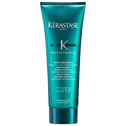 Kérastase Resistance Bain Thérapiste shampoo for very damaged hair, restorative hair care product 250ml.