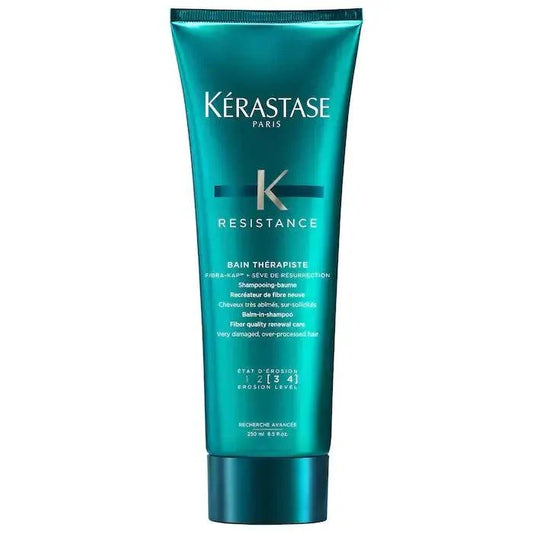 Kérastase Resistance Bain Thérapiste shampoo for very damaged hair, restorative hair care product 250ml.