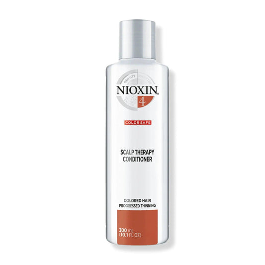 Nioxin System 4 Scalp Therapy Conditioner for color treated hair, 300ml bottle, designed for progressed thinning hair.