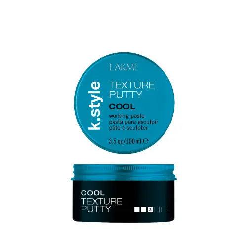 Lakme K.Style Texture Putty in blue container, ideal for shaping thick hair with a subtle matte finish.