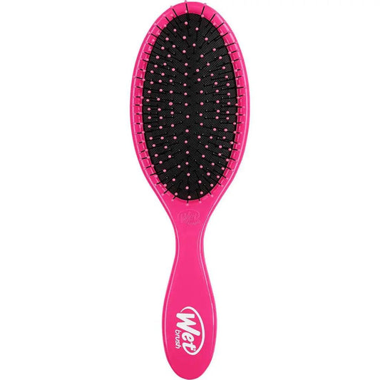 The Wet Brush Original Detangler in vibrant pink, designed for painless detangling of wet or dry hair.