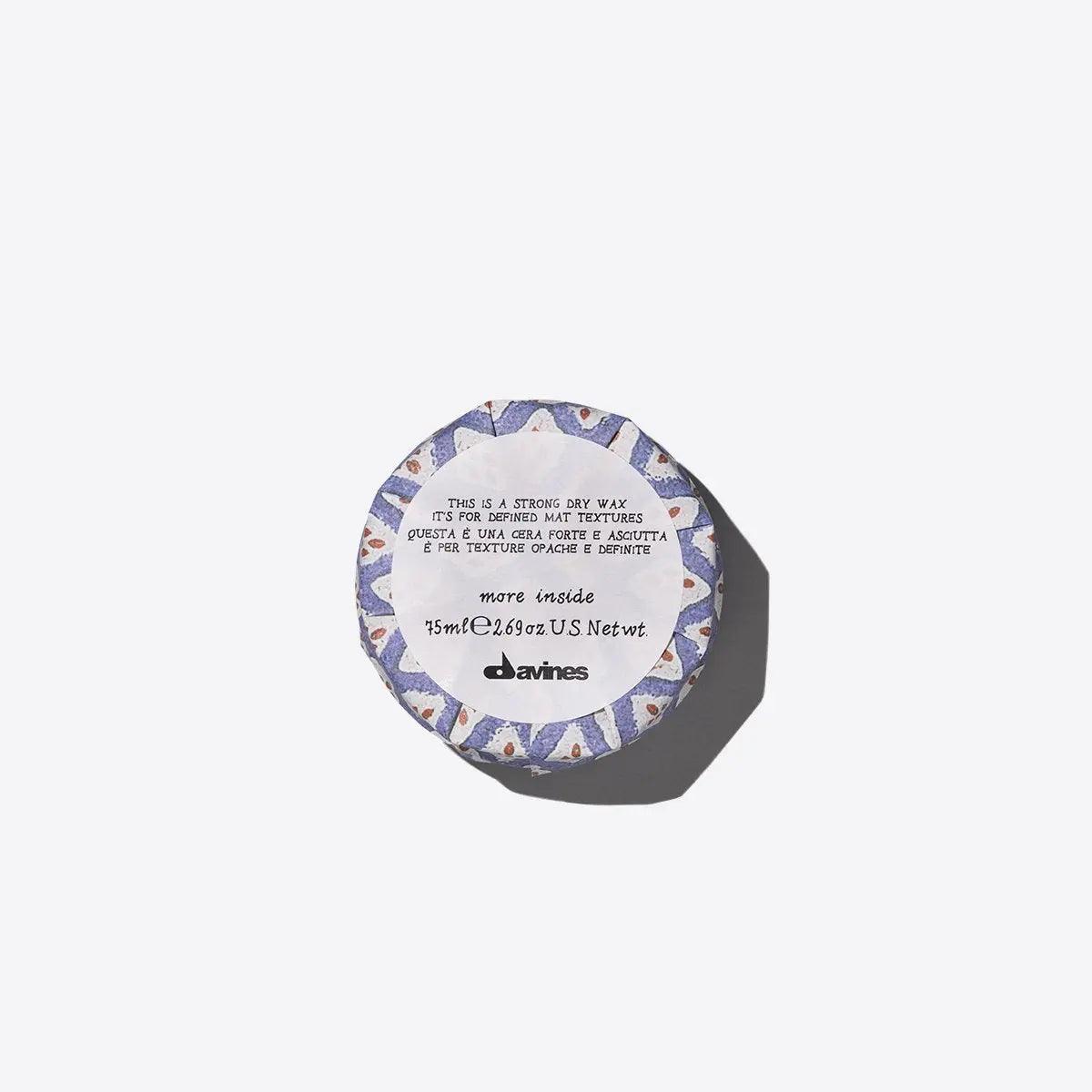 Davines strong dry wax hair styling product 15ml container