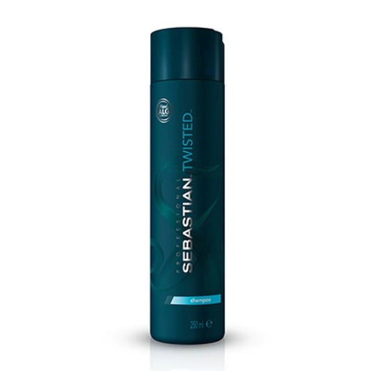 Sebastian Twisted Curl Shampoo bottle, 25ml, designed for defining curls and controlling frizz without weight.