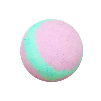 Under The Sea bath bomb in pink and blue hues, 7oz, infused with pineapple and coconut fragrance.
