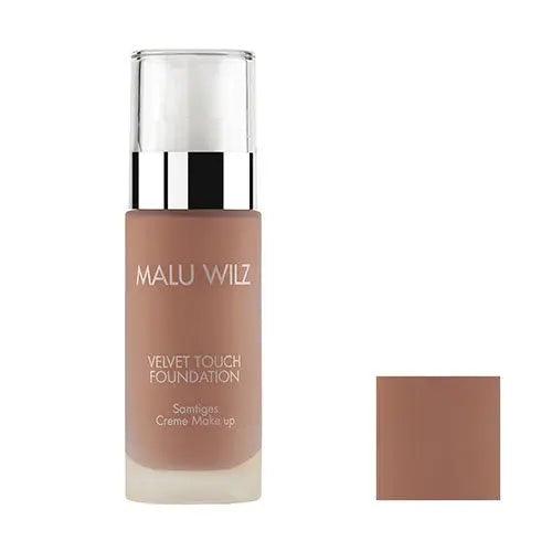 Malu Wilz Velvet Touch Foundation 30ml bottle showcasing a luxurious, lightweight liquid foundation.