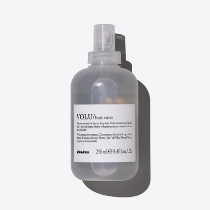 VOLU hair mist by Davines, 250ml bottle for fine hair volume and shine, salon-quality hair care spray, 8.45 fl. oz.