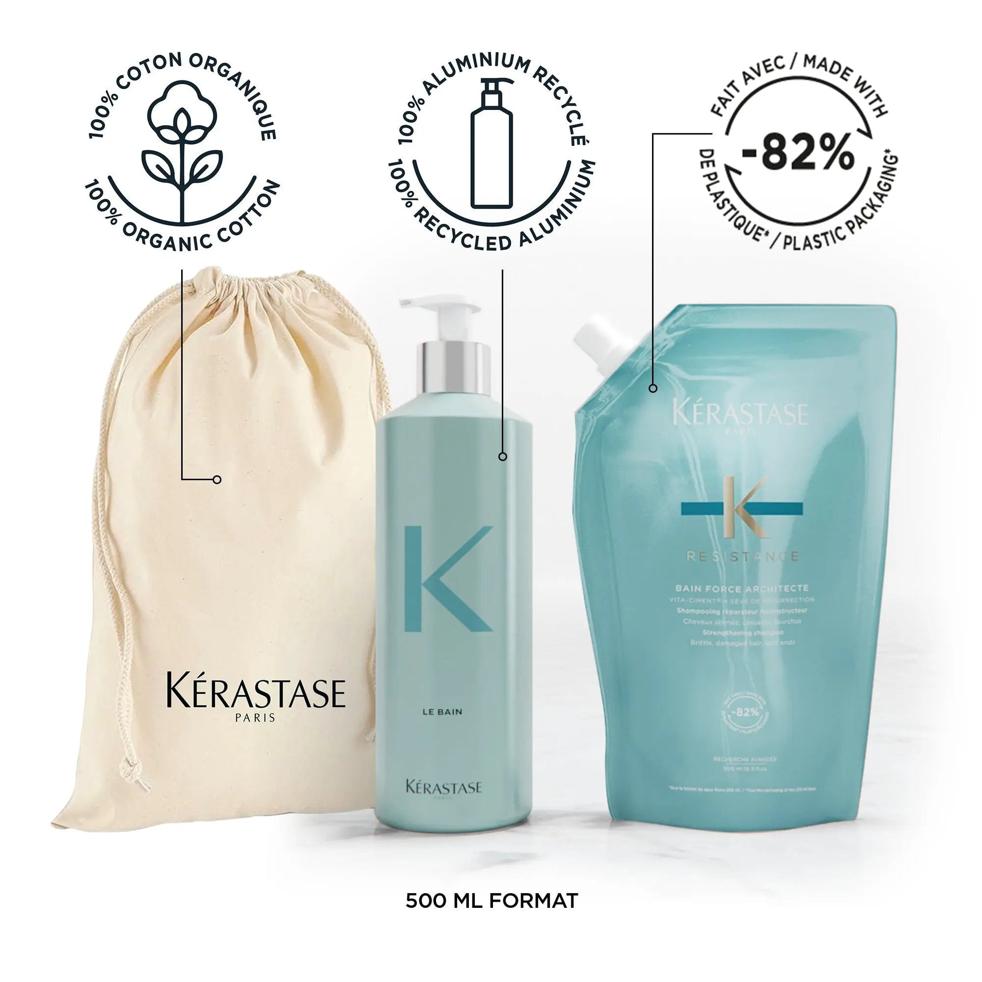 KÉRASTASE RÉSISTANCE BAIN FORCE ARCHITECTE SHAMPOO REFILL BUNDLE Kerastase Claudia Iacono